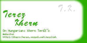 terez khern business card